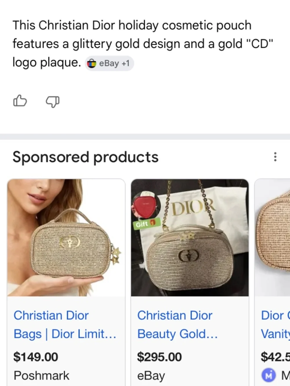 Dior holiday  cosmetic bag